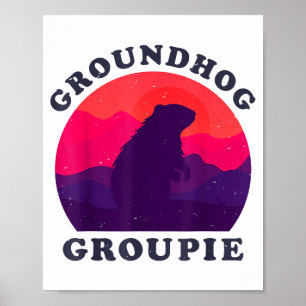 Waldmurmeltier Groupie Retro Vintage 60er 70er 80e Poster