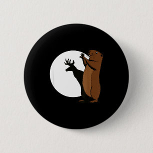 Waldmurmeltier Hirsch Schattenpuppe Lustiges Waldm Button