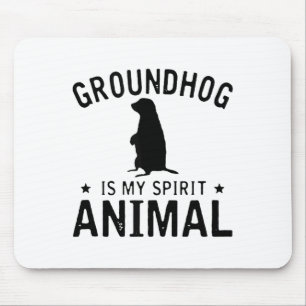 Waldmurmeltier ist mein Seelentier - Lustiges Wood Mousepad