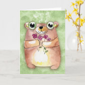 Waldmurmeltier  karte (Gelbe Blume)