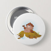 Waldmurmeltier-Knopf Button (Vorne & Hinten)