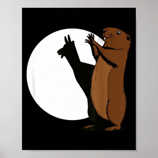 Waldmurmeltier Lama Schattenpuppe Lustiges Waldmur Poster (Vorne)