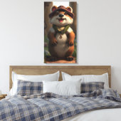 Waldmurmeltier leinwanddruck (Insitu (Schlafzimmer))