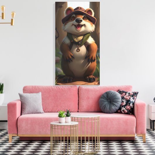 Waldmurmeltier leinwanddruck (Insitu (Wohnzimmer))