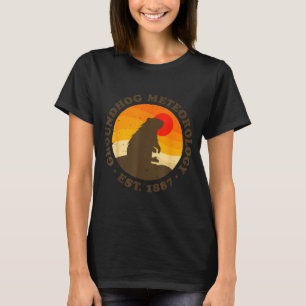 Waldmurmeltier-Meteorologie Est 1887 Männer Woodch T-Shirt