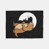 Waldmurmeltier Schatten Dinosaurier Handpuppe Glüc Fleecedecke (Vorderseite (Horizontal))