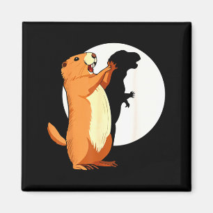 Waldmurmeltier Schatten Dinosaurier Lustige Puppe Magnet