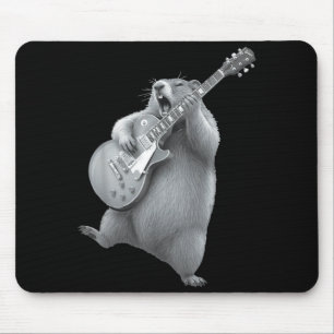 Waldmurmeltier spielt Gitarre Rock Frohen Murmelti Mousepad