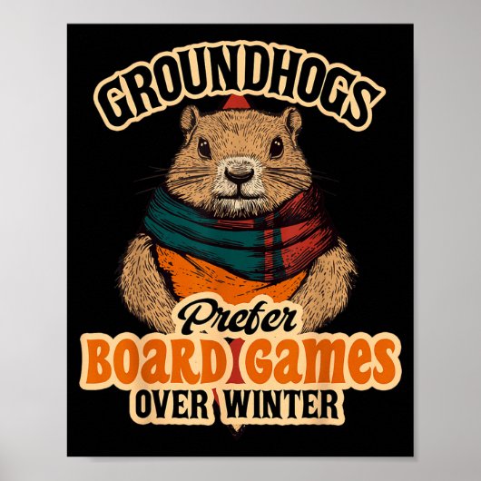Waldmurmeltiere bevorzugen Brettspiele gegenüber W Poster (Vorne)