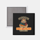 Waldmurmeltiere bevorzugen frühen Frühling gegenüb Magnet (Vorderseite/Rückseite)