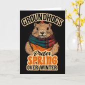 Waldmurmeltiere bevorzugen Frühling statt Winter M Karte (Gelbe Blume)