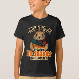 Waldmurmeltiere bevorzugen kein Schatten über den T-Shirt