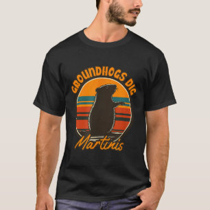 Waldmurmeltiere und Martinis - Lustige Retro-Waldm T-Shirt