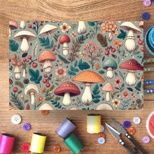 Waldmushrooms Collage Decoupage Seidenpapier