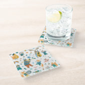 Waldmusikband Glasuntersetzer (Schrägansicht)