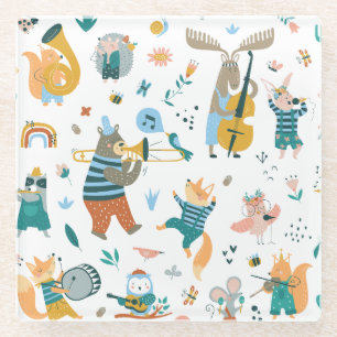 Waldmusikband Glasuntersetzer