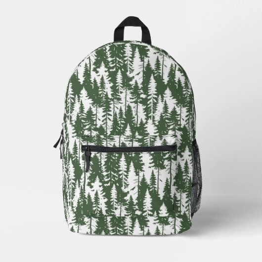 Waldmuster Bedruckter Rucksack (Vorderseite)