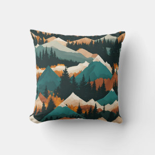 Waldmuster Berge Kissen
