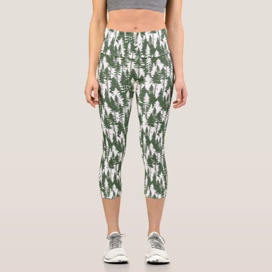 Waldmuster Capri Leggings (Vorderseite)