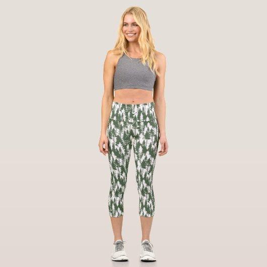 Waldmuster Capri Leggings (Vorderseite)