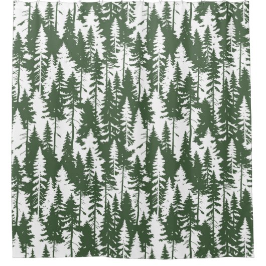 Waldmuster Duschvorhang (Vorderseite)