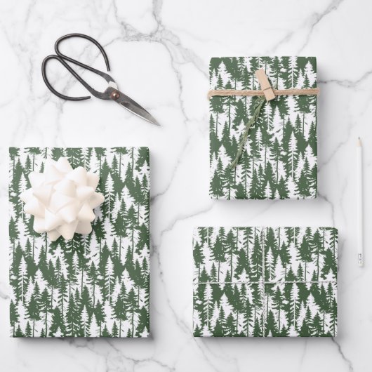 Waldmuster Geschenkpapier Set (Vorderseite)