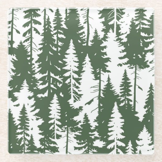 Waldmuster Glasuntersetzer (Vorderseite)