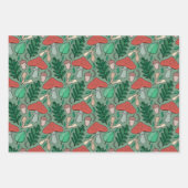 Waldmuster im Herbst Mushroom Wasserfarbe Geschenkpapier Set (Vorderseite 3)