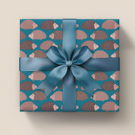 Waldmuster im Igel Geschenkpapier