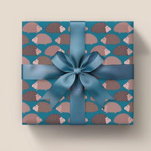 Waldmuster im Igel Geschenkpapier