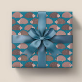 Waldmuster im Igel Geschenkpapier Set