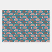 Waldmuster im Igel Geschenkpapier Set (Vorderseite)