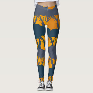 Waldmuster-Silhouette Leggings