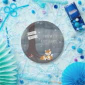 Waldnachtfox-Babyparty Pappteller (Party)