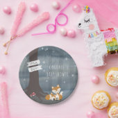 Waldnachtfox-Babyparty Pappteller (Party)