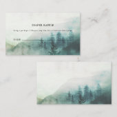 Waldnebel Adventure Mountains Windeln Raffle Begleitkarte (Vorne/Hinten)