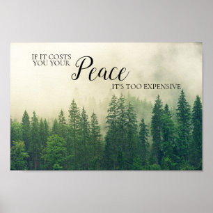 Waldnebel Friedenszitat Ausspruch Poster