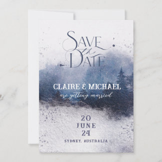 Waldnebel Save the Date, Fantasy Wedding Einladung