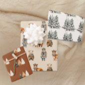 Waldneutraler Winter Geschenkpapier Set