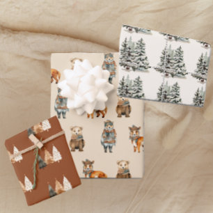 Waldneutraler Winter Geschenkpapier Set