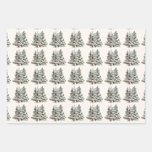 Waldneutraler Winter Geschenkpapier Set (Vorderseite 3)