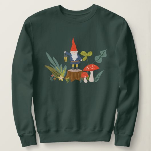 Waldnome und Pilze Sweatshirt (Design vorne)