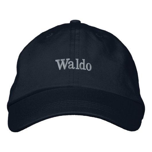 "Waldo" Herrenname bestickt, Bestickte Baseballkappe (Vorderseite)