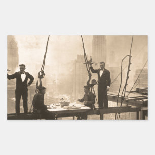 Waldorf Astoria Altes Sepia-Foto Rechteckiger Aufkleber