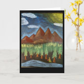 Waldorf Inspired Art Card: Lady in the Woods Karte (Gelbe Blume)