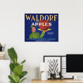 Waldorfapfel-Etikettendruck der 1920er Jahre Poster (Heimbüro)