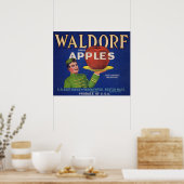 Waldorfapfel-Etikettendruck der 1920er Jahre Poster (Küche)