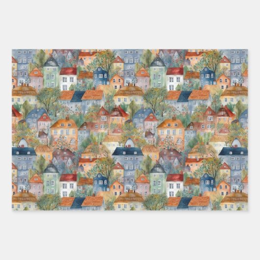 WALDORTE UND HÄUSER GESCHENKE GESCHENKPAPIER SET (Vorderseite)