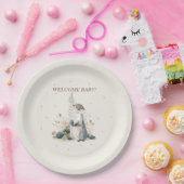 Waldotter Willkommen Baby Teller aus Papier (Party)