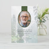 Waldoval | Beerdigungsfeier Einladung (Stehend Vorderseite)